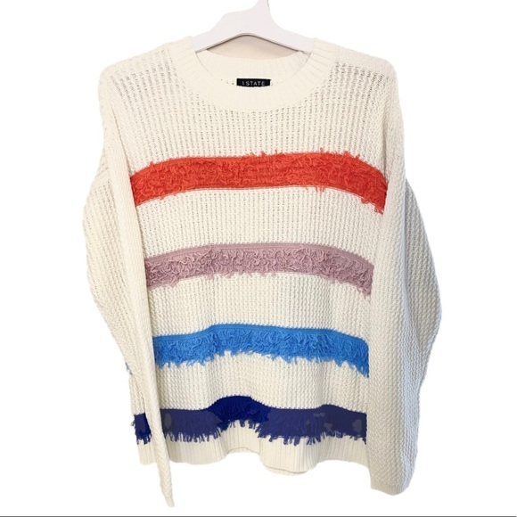 1. STATE - Loop Stitch Multi Color Stripe Sweater - Picture 9 of 11